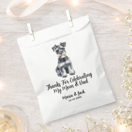 Miniatur Schnauzer Vollfarbenprägung Pet Wedding Geschenktütchen