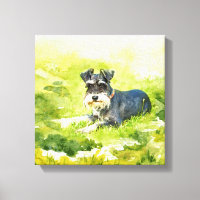 Miniatur Schnauzer Wasserfarbe Digitale Kunst