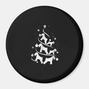 Miniatur-Schnauzer-Weihnachtsbaumliebhaber Magnet