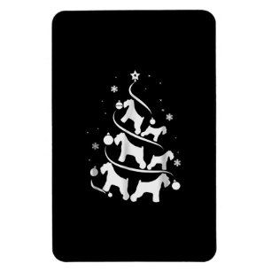 Miniatur-Schnauzer-Weihnachtsbaumliebhaber Magnet