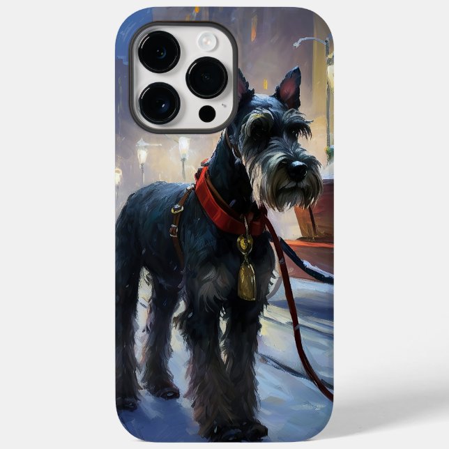 Miniatur Schnauzer Weihnachtsfeiertage Case-Mate iPhone Hülle (Rückseite)
