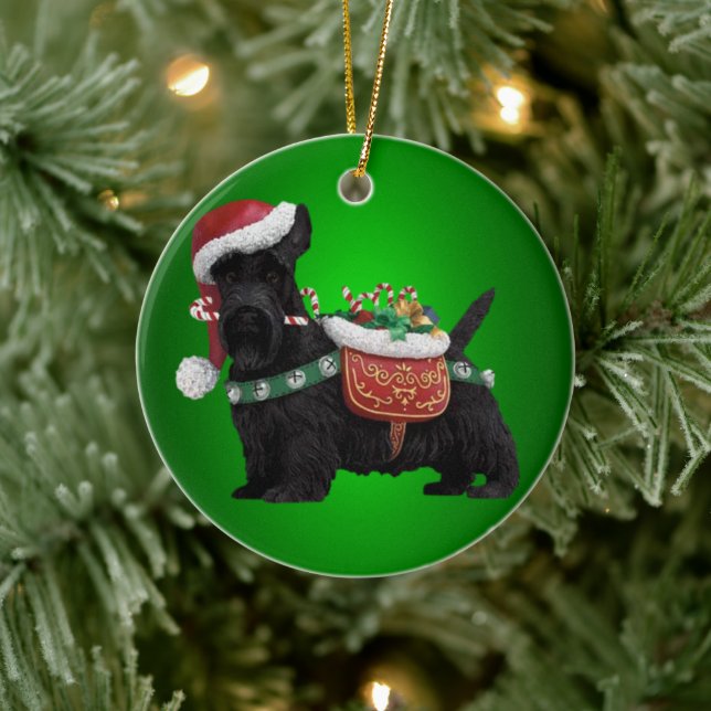 Miniatur Schwarzer Schnauzer Dog Weihnachtsschmuck (Baum)