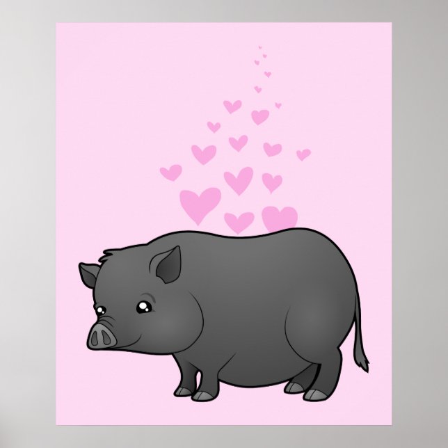 Miniatur-Schweinefleisch-Liebe Poster (Vorne)
