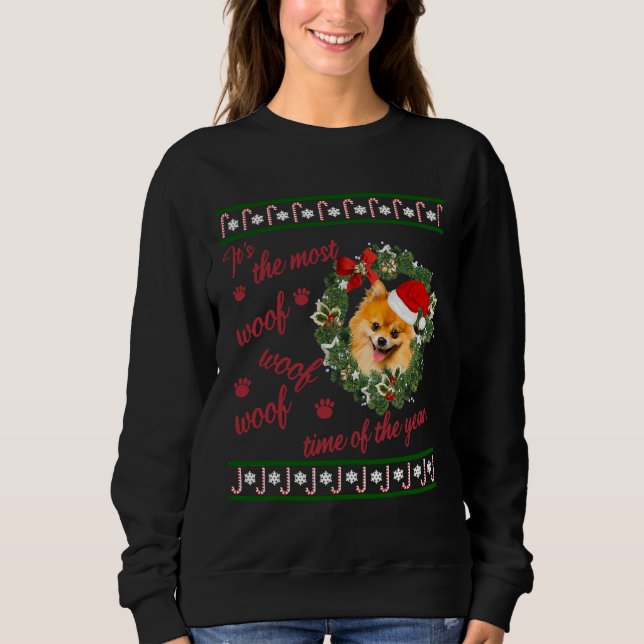 Miniatur Spitz Spitz Merry Sweatshirt (Vorderseite)