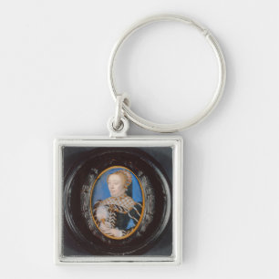 Miniatur von Catherine de Medici, c.1555 (w/c auf Schlüsselanhänger