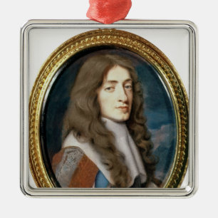 Miniatur von James II als dem Herzog von York, Ornament Aus Metall
