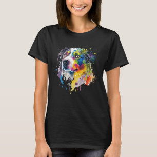 Miniaturamerikanischer Schäferhund farbenfroher Po T-Shirt