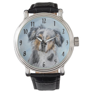 Miniaturbild Amerikanischer Hirtenmaler - Hundekun Armbanduhr