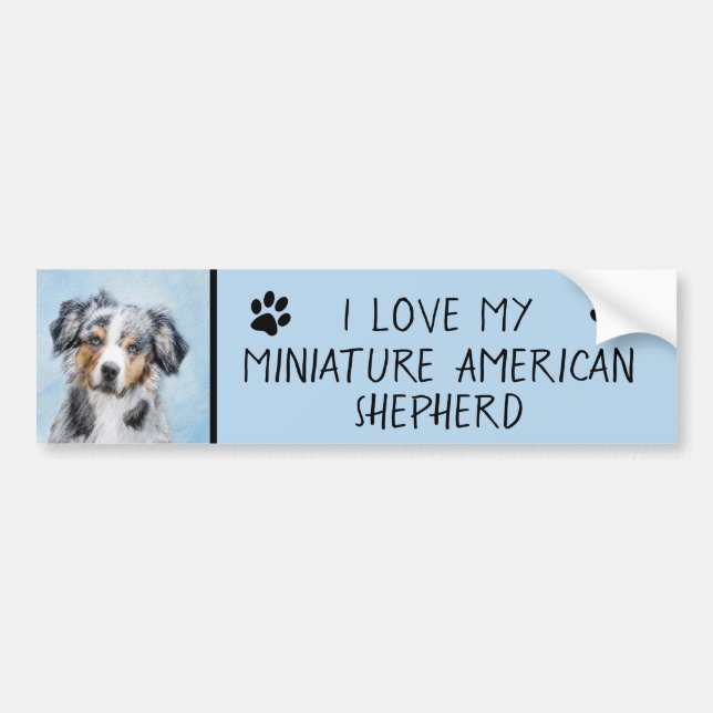 Miniaturbild Amerikanischer Hirtenmaler - Hundekun Autoaufkleber (Vorne)