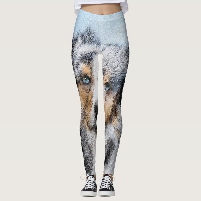 Miniaturbild Amerikanischer Hirtenmaler - Hundekun Leggings (Vorderseite)