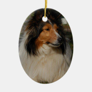 Miniaturcollie Ornaemnt Keramik Ornament
