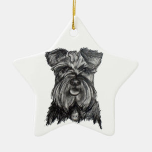 Miniaturdeutscher Schnauzer Keramikornament