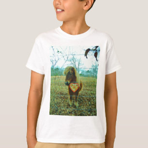 Miniature Brown horse Valentine Heart T-Shirt