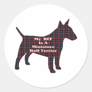 Miniature Bull Terrier BESTE FREUNDIN Sticker
