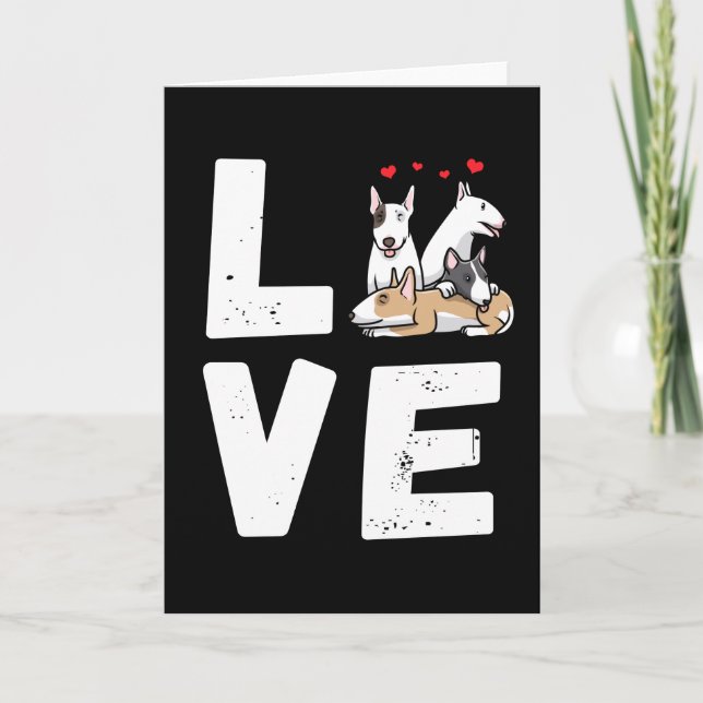 Miniature Bull Terrier Dog Karte (Vorderseite)