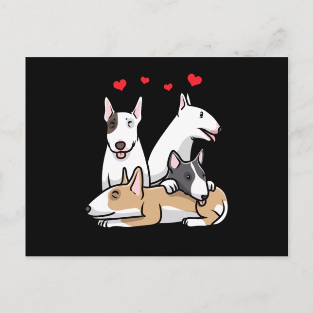 Miniature Bull Terrier Dog Postkarte (Vorderseite)