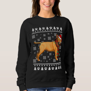 Miniature Bull Terrier Hund Weihnachtsmannmütze Xm Sweatshirt