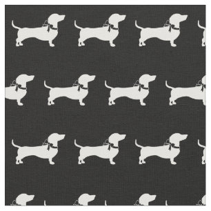 Miniature Dackel Weiner Hunde Silhouette Haustier Stoff
