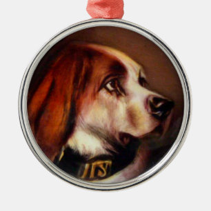 MINIATURE DOG PORTRAITS Bloodhound Ornament Aus Metall