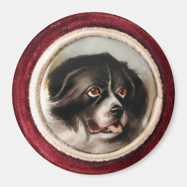 MINIATURE DOG PORTRAITS Neufundland Magnet (Vorne)