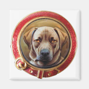MINIATURE DOG PORTRAITS Schokolade Labrador Magnet