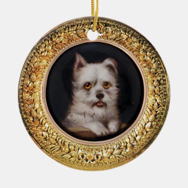 MINIATURE DOG PORTRAITS West Highland Terrier Keramikornament (Vorne)
