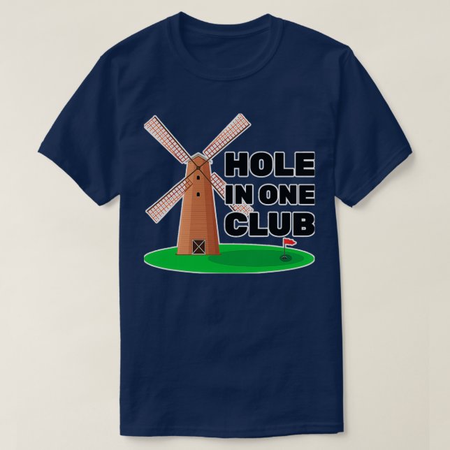 Miniature Golf Hole In One Club Golfer T-Shirt (Design vorne)