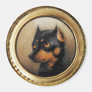 MINIATURE HUND PORTRAS Pincher Magnet