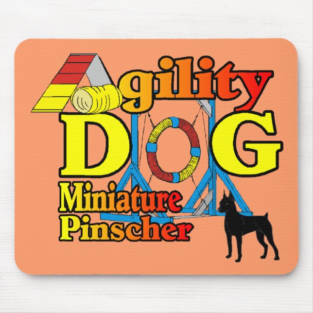 Miniature_Pinscher_Agility Geschenke Mousepad (Vorne)