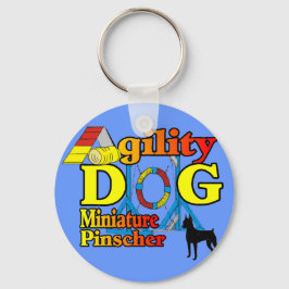 Miniature_Pinscher_Agility Geschenke Schlüsselanhänger