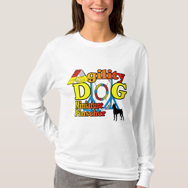 Miniature_Pinscher_Agility Geschenke T-Shirt (Vorderseite)