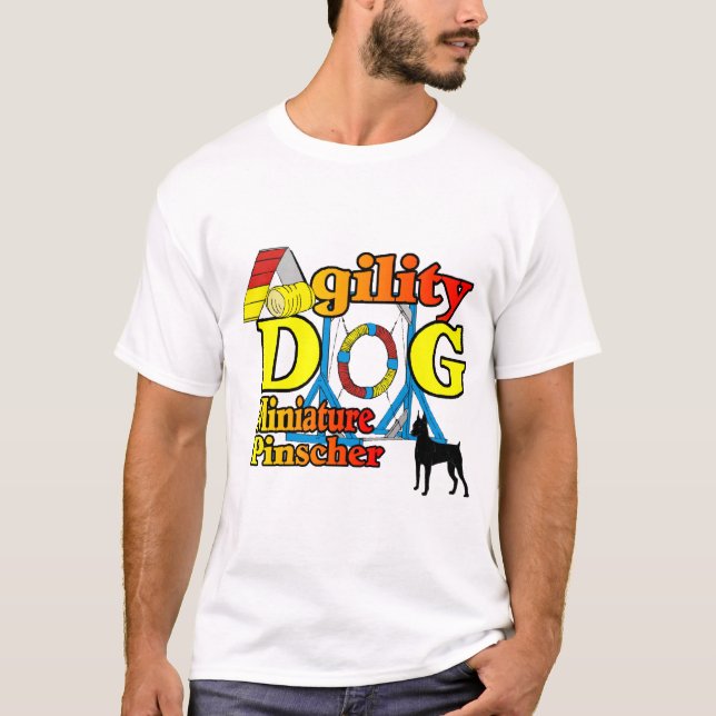 Miniature_Pinscher_Agility Geschenke T-Shirt (Vorderseite)