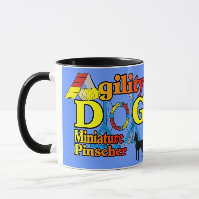 Miniature_Pinscher_Agility Geschenke Tasse (Links)