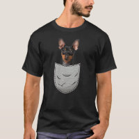 Miniature Pinscher Brust Pocket Minpin Min Button