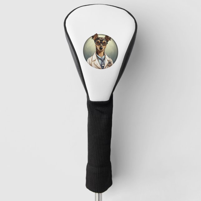 Miniature Pinscher Dog Doctor Golf Headcover (Vorderseite)