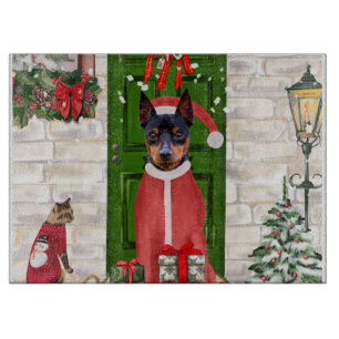 Miniature Pinscher Dog Weihnachten Schneidebrett