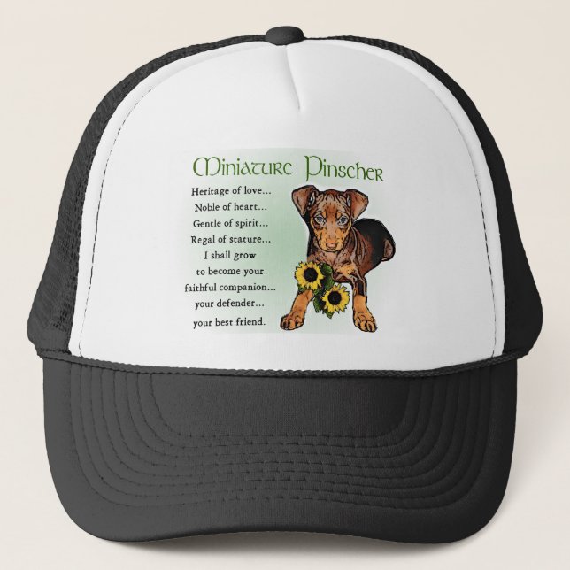 Miniature Pinscher Gifts Truckerkappe (Vorderseite)