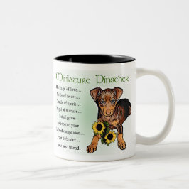 Miniature Pinscher Gifts Zweifarbige Tasse