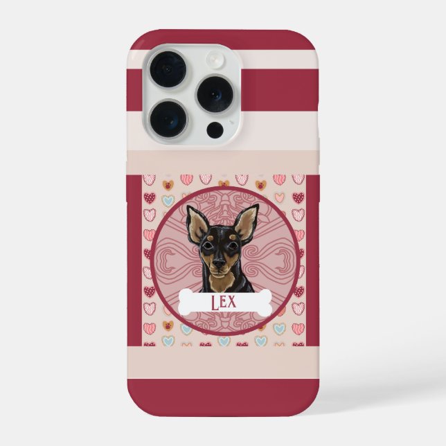 Miniature Pinscher Herz iPhone 11 Pro Hülle  iPhone 15 Pro Hülle (Rückseite)