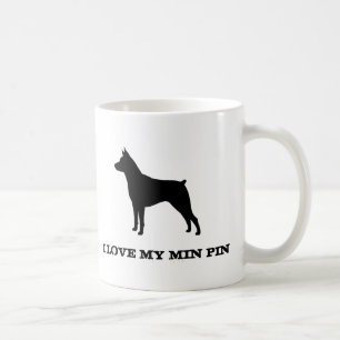 Miniature Pinscher Hund Silhouette MinPin Custom Tasse