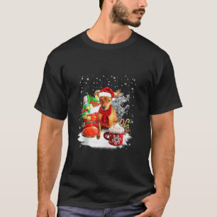 Miniature Pinscher Hund Weihnachtsmannmütze Weihna T-Shirt