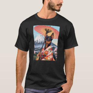 Miniature Pinscher Kimono Funny Dog Geisha T-Shirt