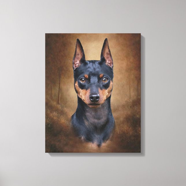 Miniature Pinscher Leinwanddruck (Vorderseite)