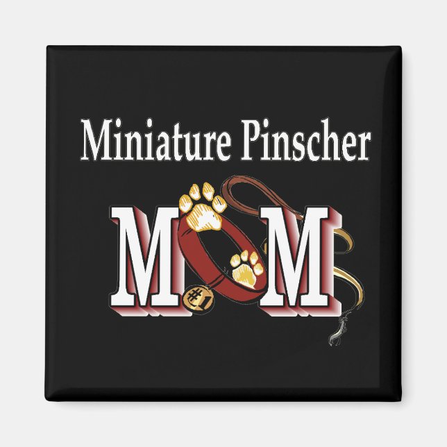 Miniature Pinscher Mama Geschenke Magnet (Vorne)