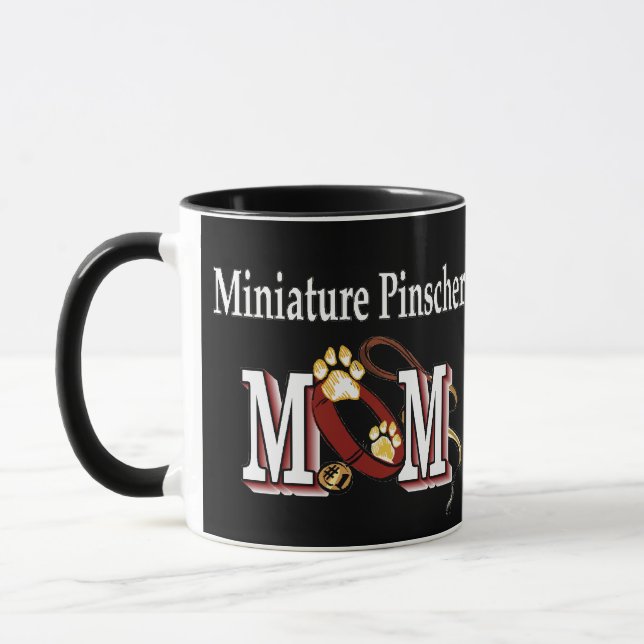 Miniature Pinscher Mama Geschenke Tasse (Links)