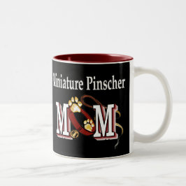 Miniature Pinscher Mama Geschenke Zweifarbige Tasse