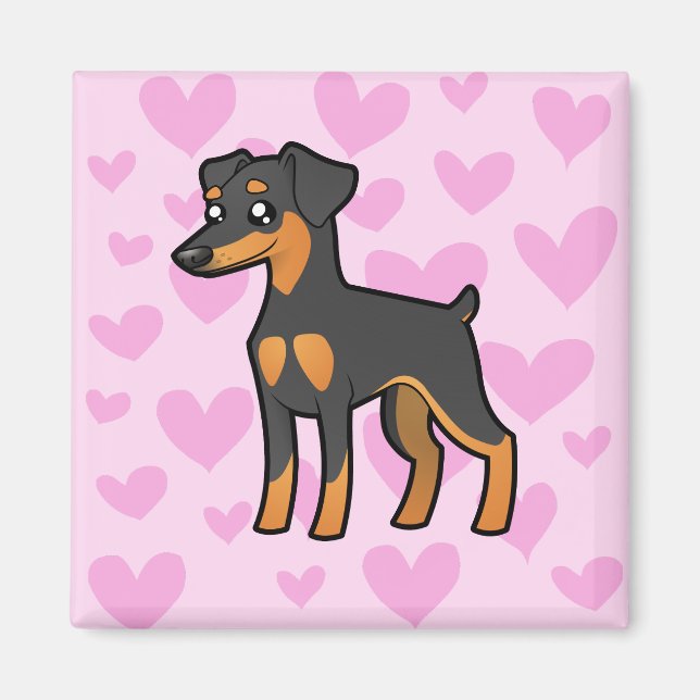 Miniature Pinscher / Manchester Terrier Liebe Magnet (Vorne)