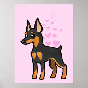 Miniature Pinscher / Manchester Terrier Liebe Poster