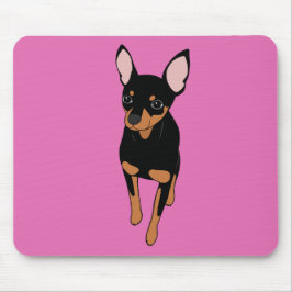 Miniature Pinscher Min Button Mouse Pad Mousepad