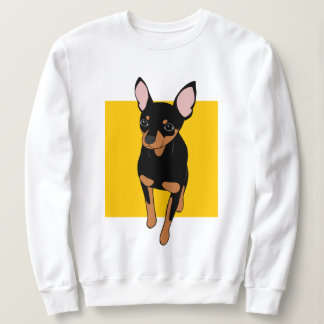 Miniature Pinscher Min Button POPART Sweatshirt